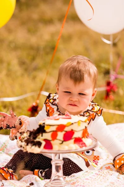 Baby girl  Birthday party — Stock Photo, Image