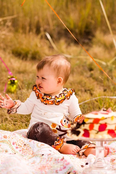 Fête d'anniversaire de bébé fille — Photo