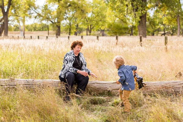 Family. Grandmother and child — Stock Photo, Image