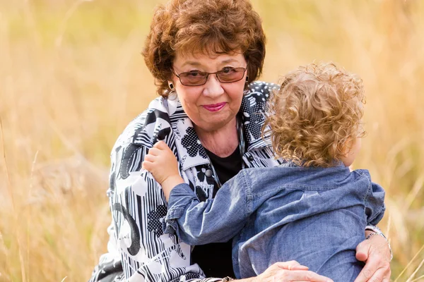 Family. Grandmother and child — Stock Photo, Image