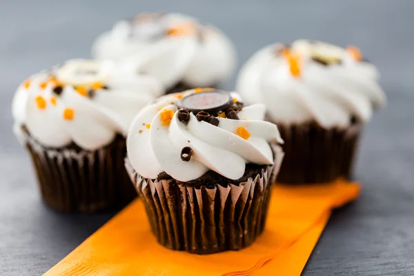 Choklad Halloween cupcakes — Stockfoto