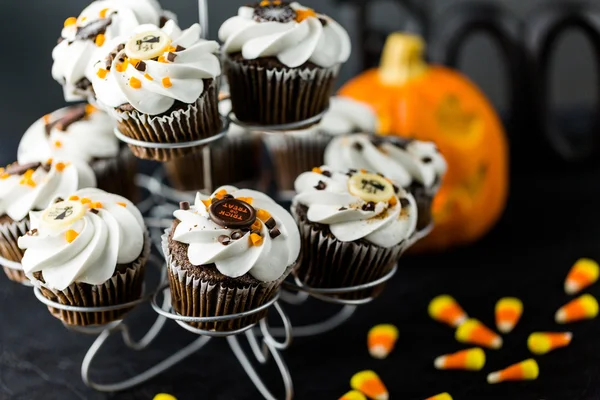 Choklad Halloween cupcakes — Stockfoto