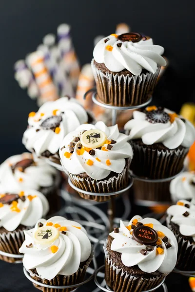 Çikolata Cadılar Bayramı cupcakes — Stok fotoğraf