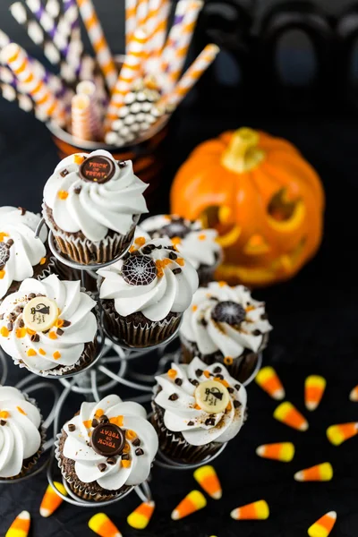 Choklad Halloween cupcakes — Stockfoto