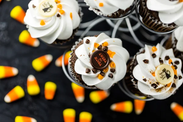 Çikolata Cadılar Bayramı cupcakes — Stok fotoğraf