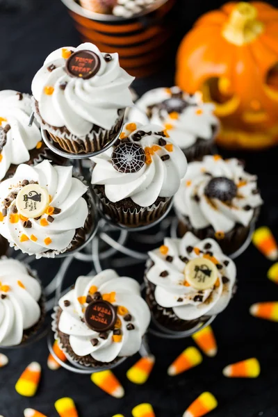 Chocolate Halloween cupcakes — Stock Photo, Image