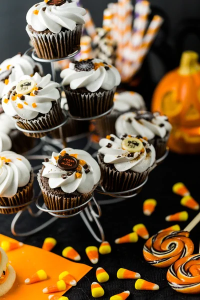 Choklad Halloween cupcakes — Stockfoto