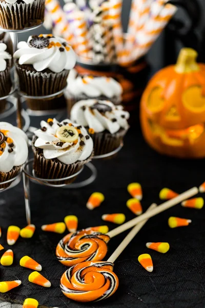 Čokoládové košíčky Halloween — Stock fotografie
