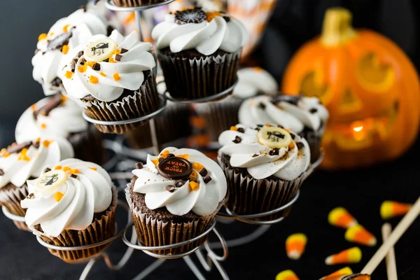 Choklad Halloween cupcakes — Stockfoto