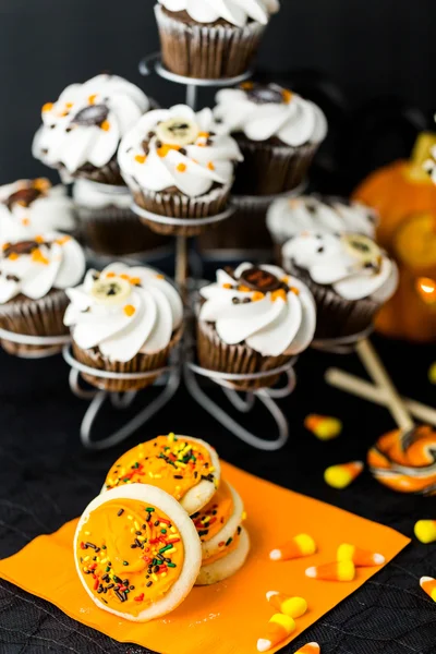 Choklad Halloween cupcakes — Stockfoto
