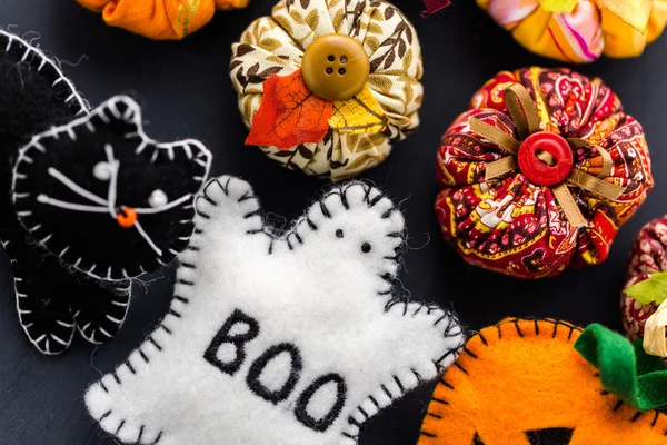 Fabric pumpkins — Stock Photo, Image