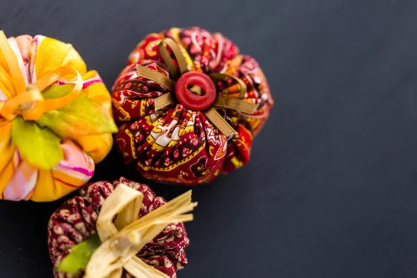 Fabric pumpkins — Stock Photo, Image