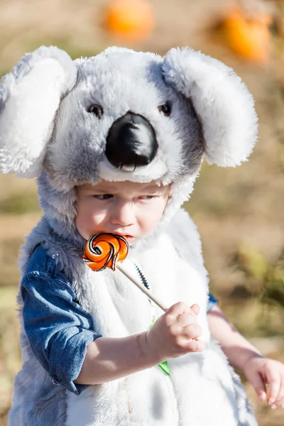 Cute kid in Halloween costume — Stock Photo, Image