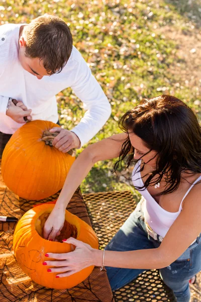 Pumpkin carving — Stock Photo, Image