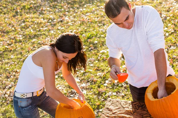 Pumpkin carving — Stock Photo, Image