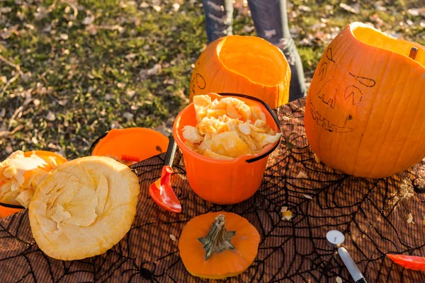 Big Pumpkin carving — Stock Photo, Image