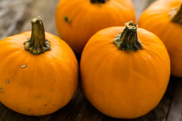 Organische oranje pompoenen — Stockfoto