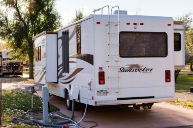 Sonbahar Colorado'da kamp.