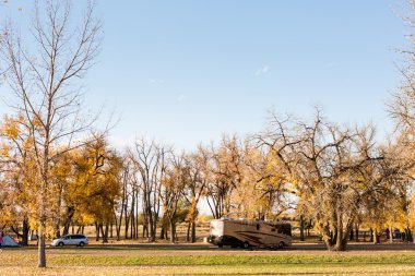 Sonbahar Colorado'da kamp.