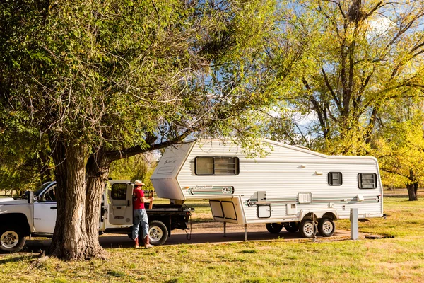 Camping in Autumn Colorado. — Stock Photo, Image