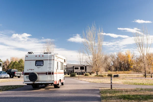 Acampar no outono Colorado . — Fotografia de Stock