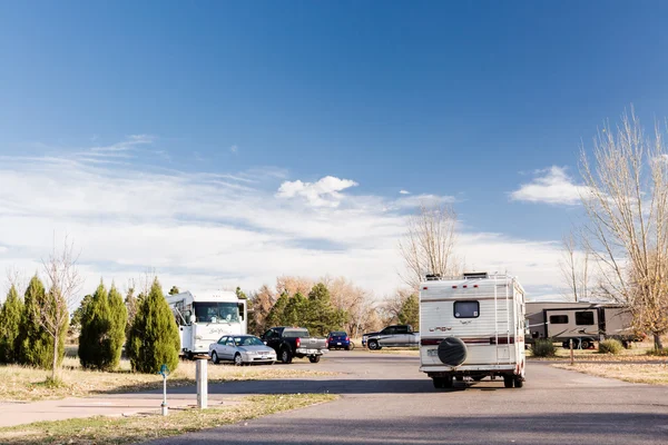 Acampar no outono Colorado . — Fotografia de Stock