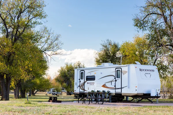 Zelten im Herbst colorado. — Stockfoto