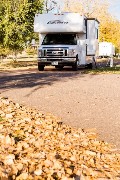 Zelten im Herbst colorado. — Stockfoto