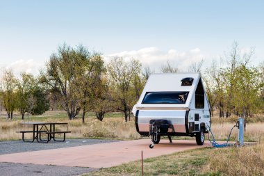 Sonbahar Colorado'da kamp.
