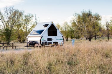 Sonbahar Colorado'da kamp.