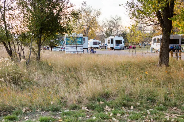 Acampar no outono Colorado . — Fotografia de Stock