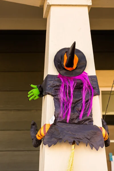 Dom ganek urządzone na Halloween — Zdjęcie stockowe
