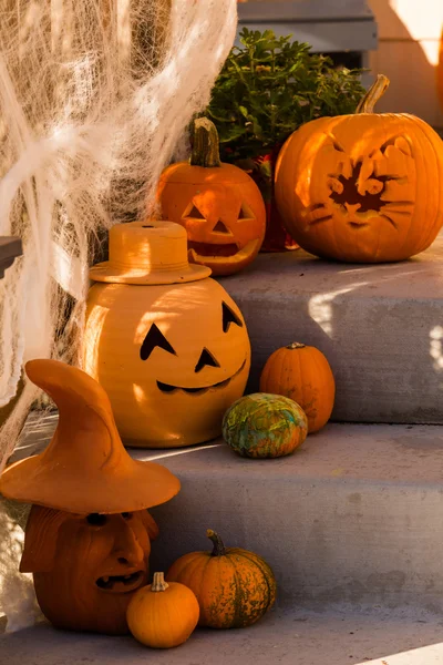 Decoración de Halloween, calabazas — Foto de Stock