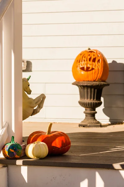 Halloween výzdobou, dýně — Stock fotografie