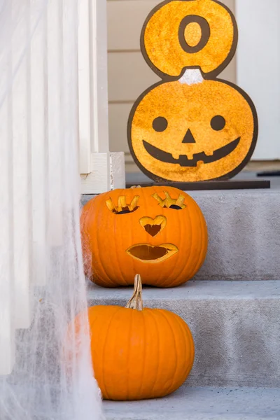 Halloween-Dekor, Kürbisse — Stockfoto