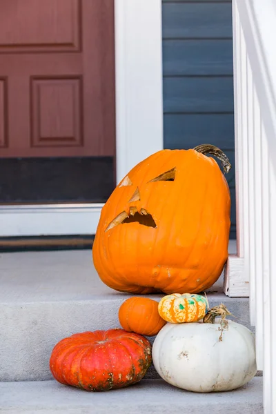 Halloween-Dekor, Kürbisse — Stockfoto