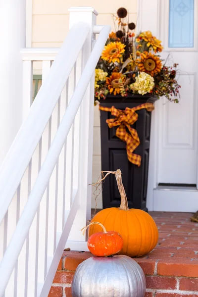 Halloween inredning, pumpor — Stockfoto