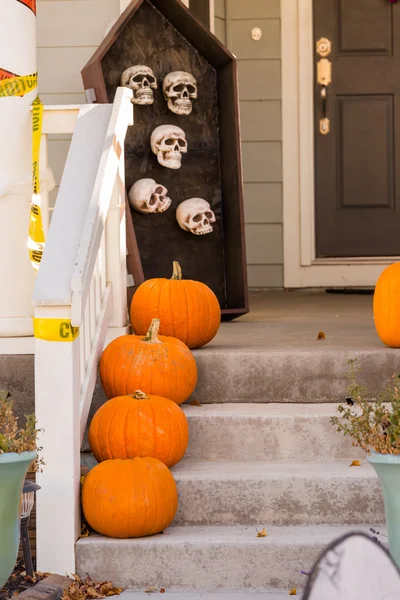 Halloween inredning, pumpor — Stockfoto