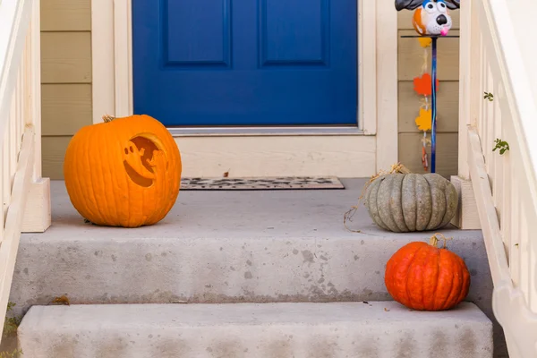 Decorazione di Halloween, zucche — Foto Stock