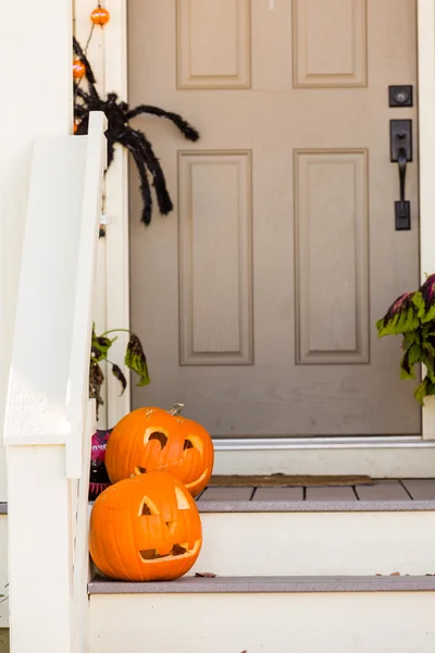 Decorazione di Halloween, zucche — Foto Stock