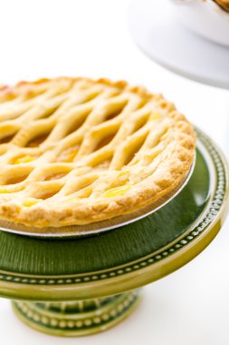 ev yapımı şeftalili pasta