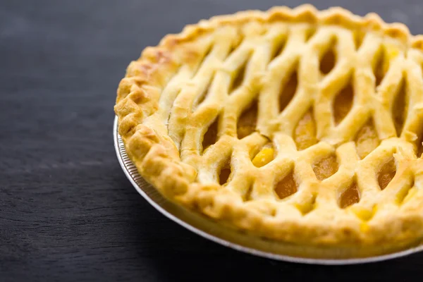 Pastel de melocotón casero — Foto de Stock