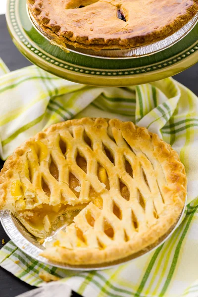 Tarte aux pêches maison — Photo