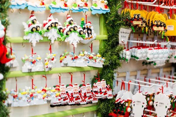 Christmas decorations on the shelves — Stock Photo, Image