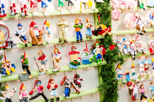 Christmas decorations on the shelves — Stock Photo, Image