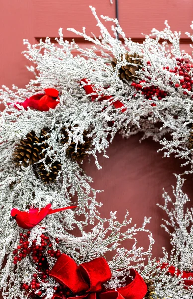 Christmas wreath on door