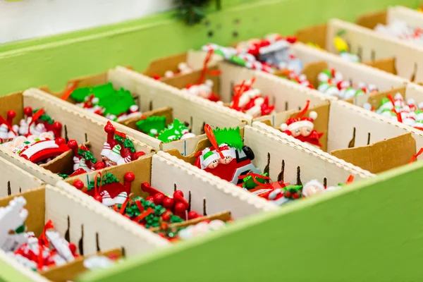 Christmas decorations in boxes — Stock Image Christmas decorations in boxes Royalty Free Stock Photos