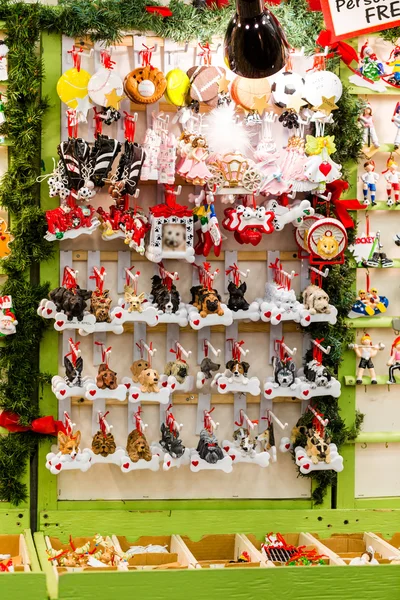 Christmas decorations on the shelves — Stock Image Christmas decorations on the shelves Stock Photo