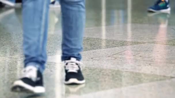 People walking at airport — Stock Video