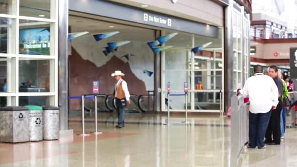 People at Denver International Airport — Stock Video